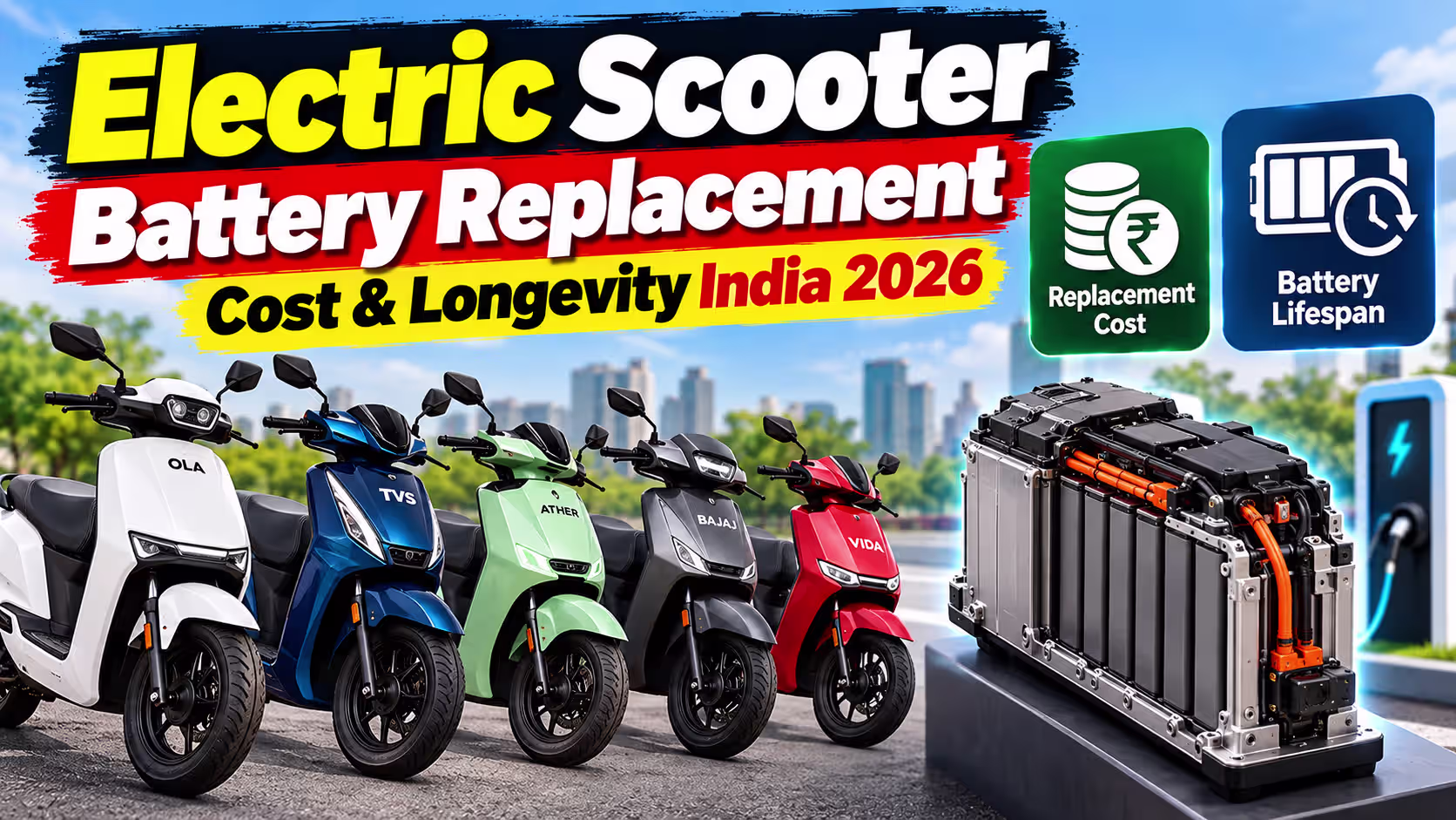 Electric Scooter Battery Replacement Cost & Longevity India 2026