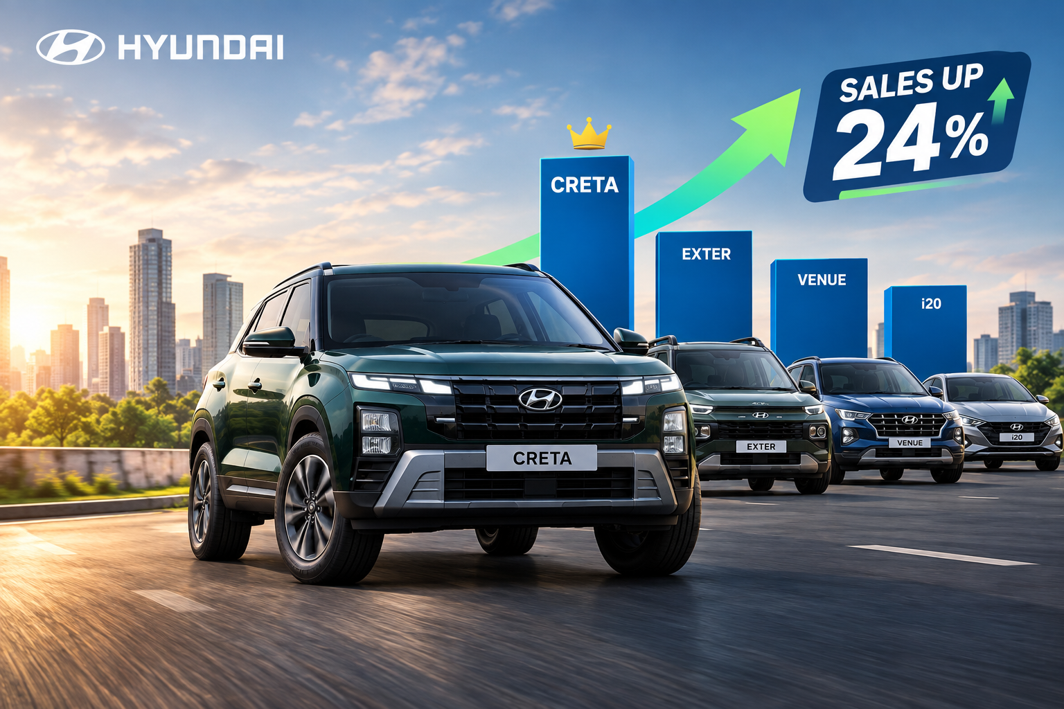 Hyundai Sales August 2026: Creta Leads as Volumes Rise 24%