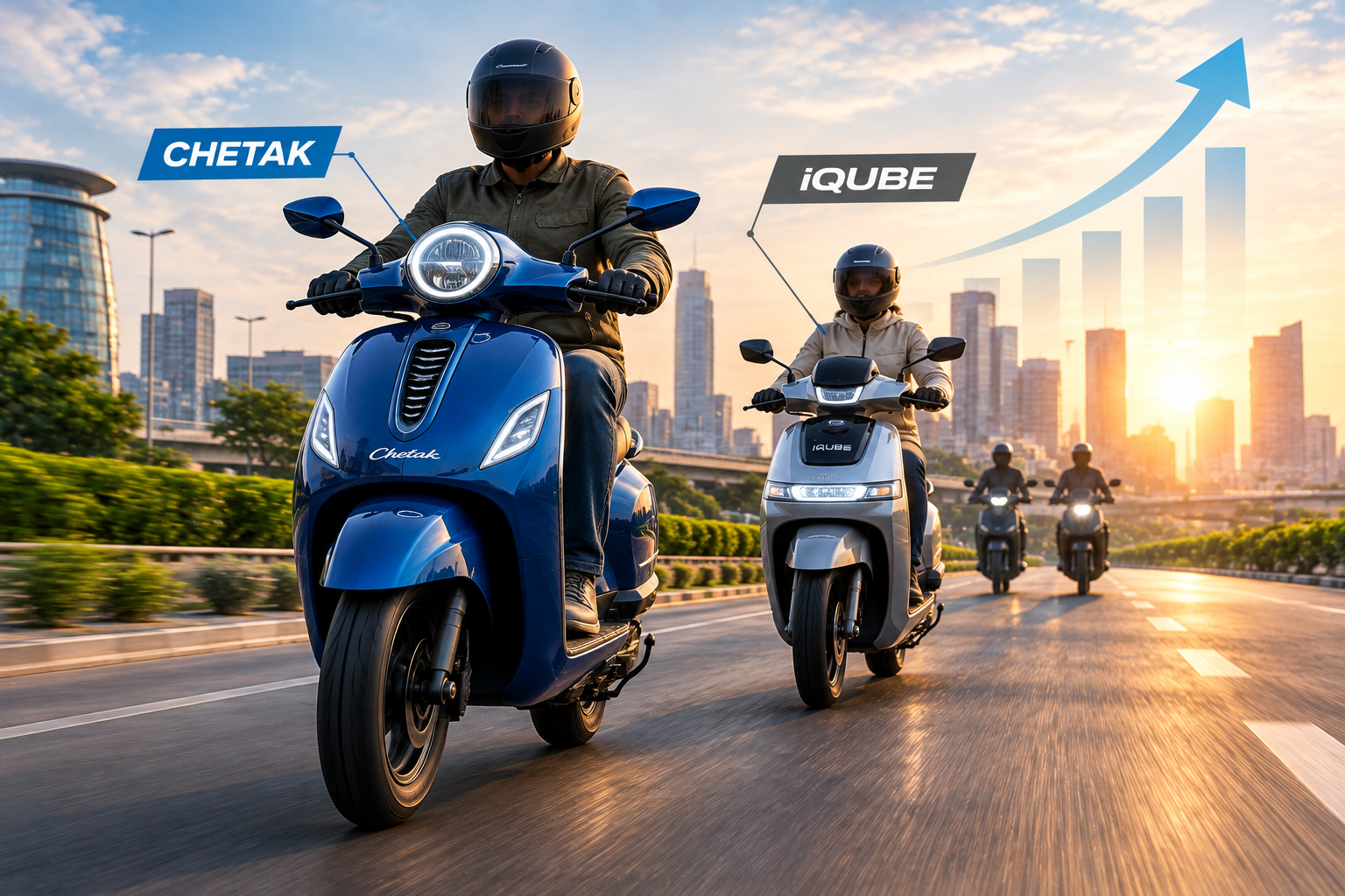 Electric Scooters Surge: Chetak, iQube Lead the Charge in India