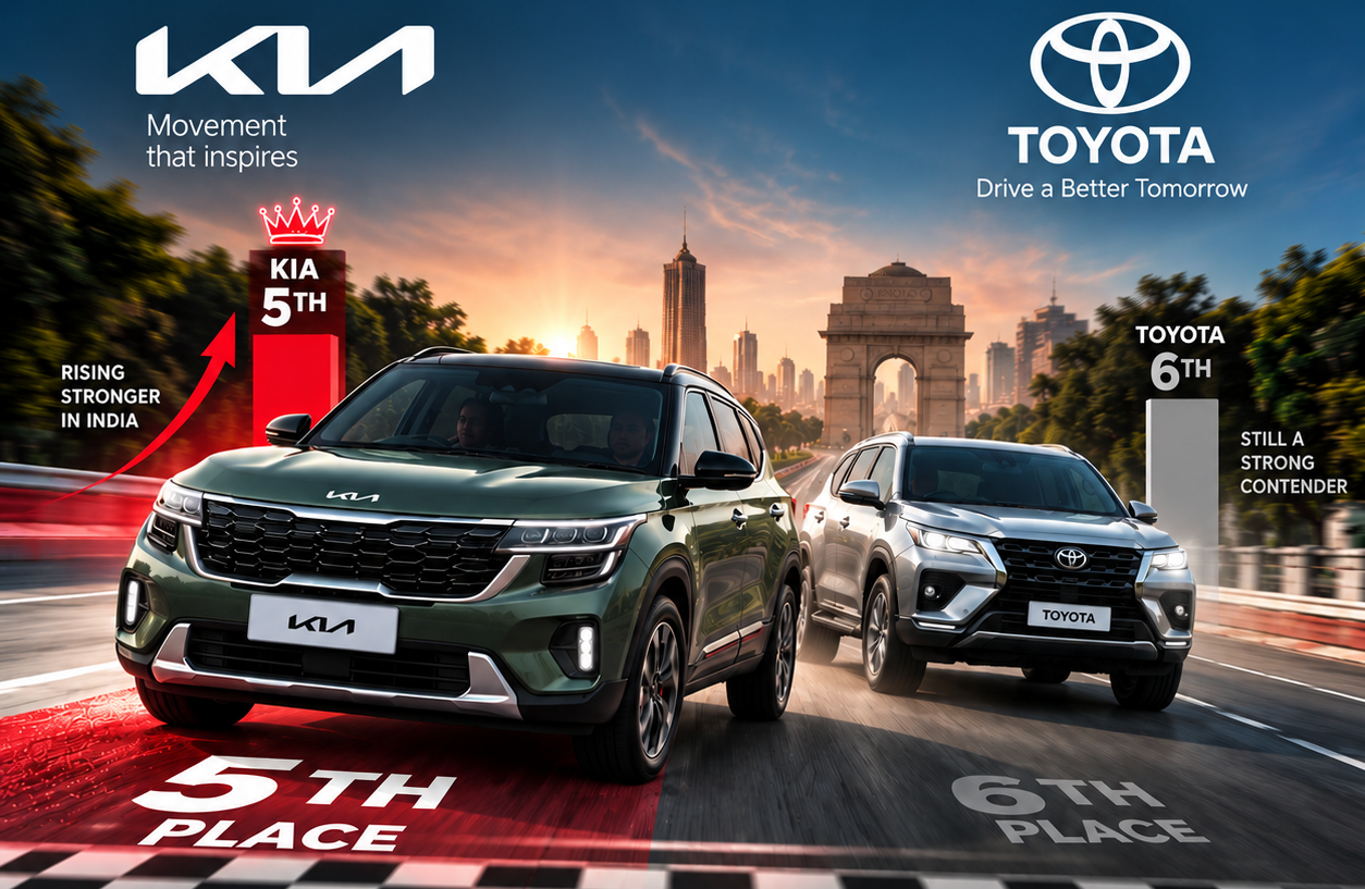 Kia Overtakes Toyota In August 2026 Car Sales, Takes Fifth Place In India